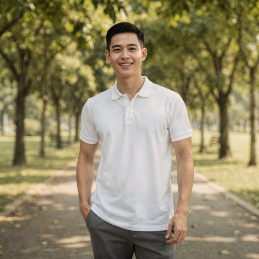 Áo Đồng Phục Công Ty Polo Trắng
